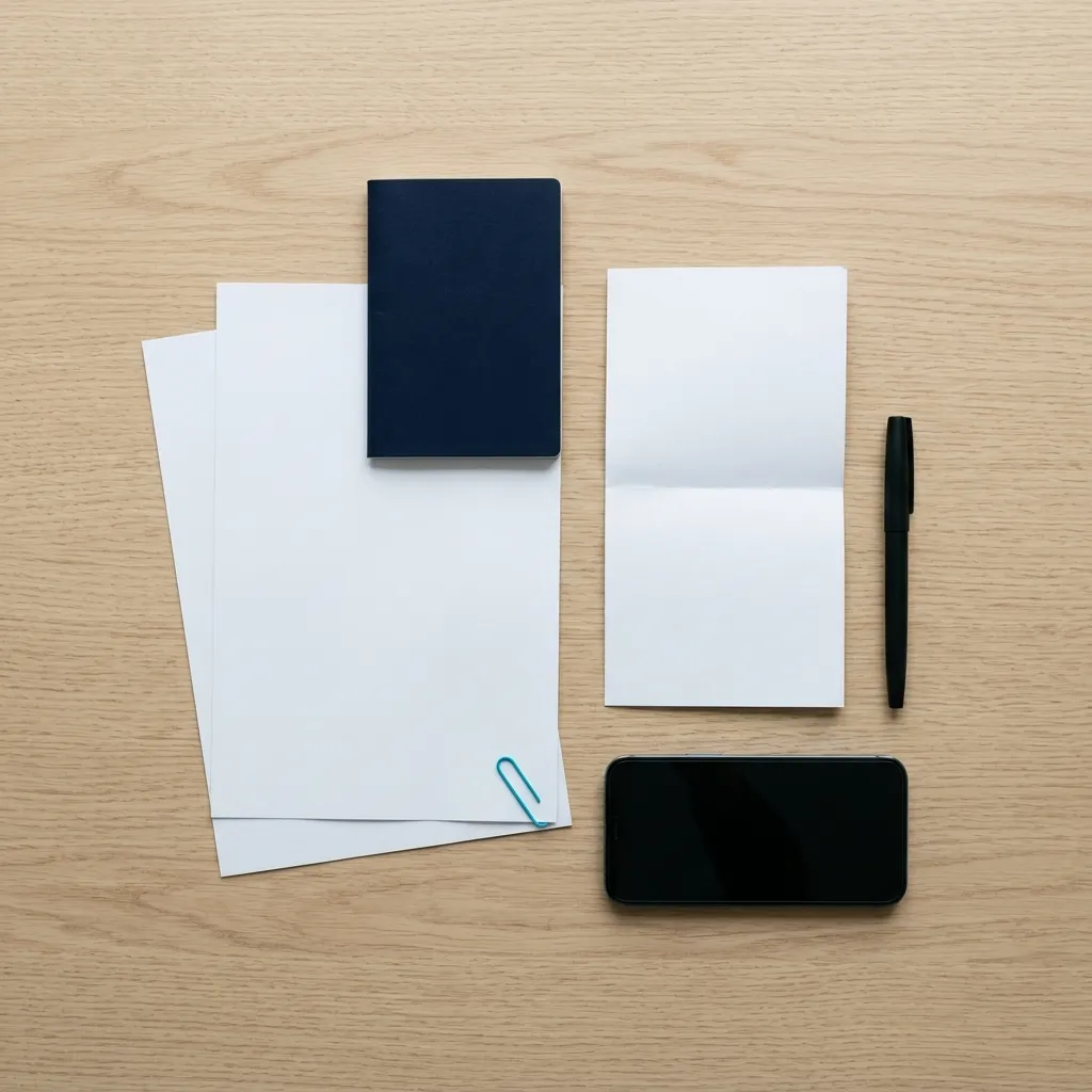 Illustration : pièces d'un dossier de prêt rangées sur un bureau